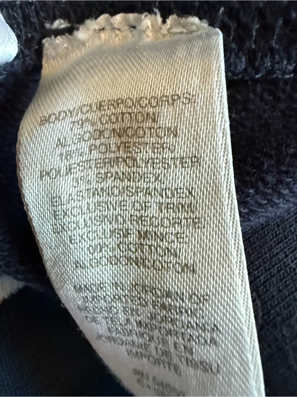 Anne Klein Navy Blue Cotton Sweat Pants